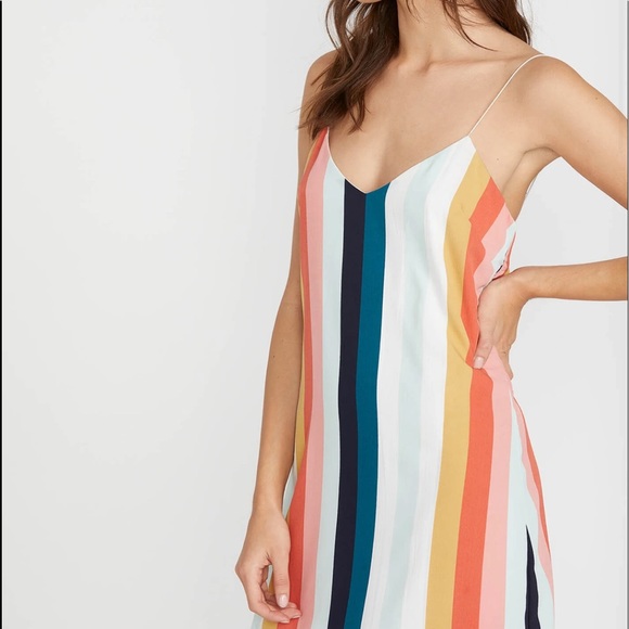 Volcom Flavor Up Slip Dress in Stripes Medium - Picture 3 of 11